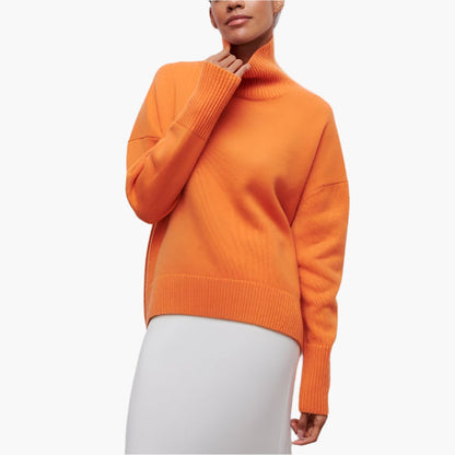Elegant Sweaters for Women | Turtleneck Sweater with Wide Sleeves