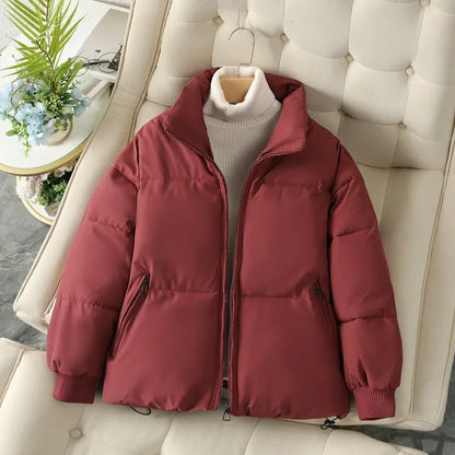 Women's Winter Puffer Jacket Stand-Up Collar
