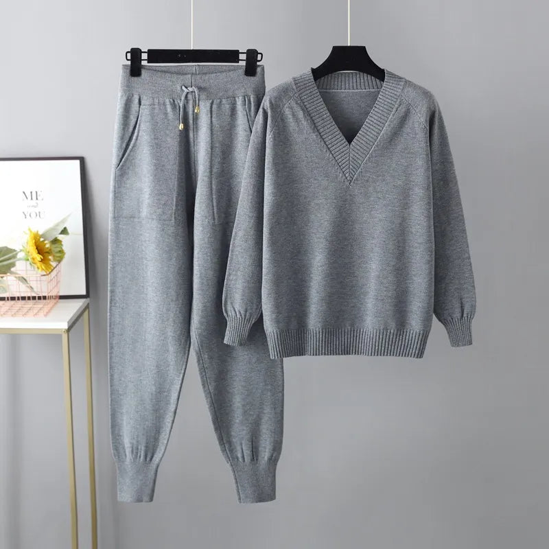 Knitted Sweater Set Soft Cozy