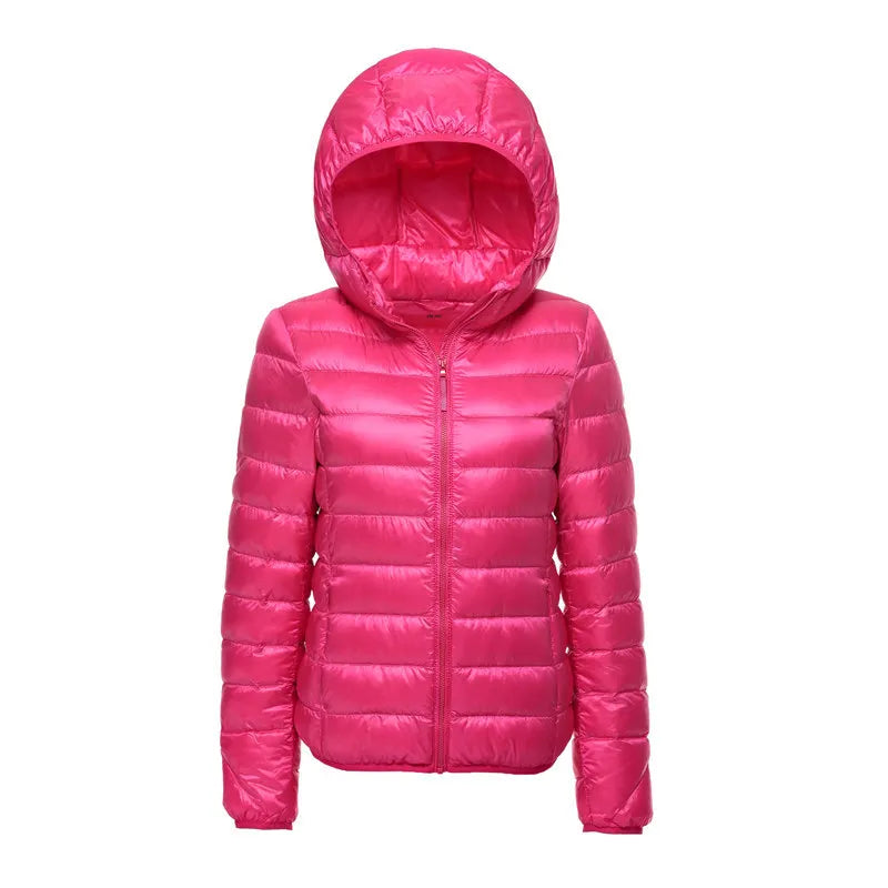 Practical quilted jacket hood lightweight