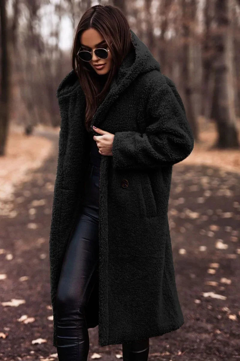 Women's Winter Coat Hooded Long Soft