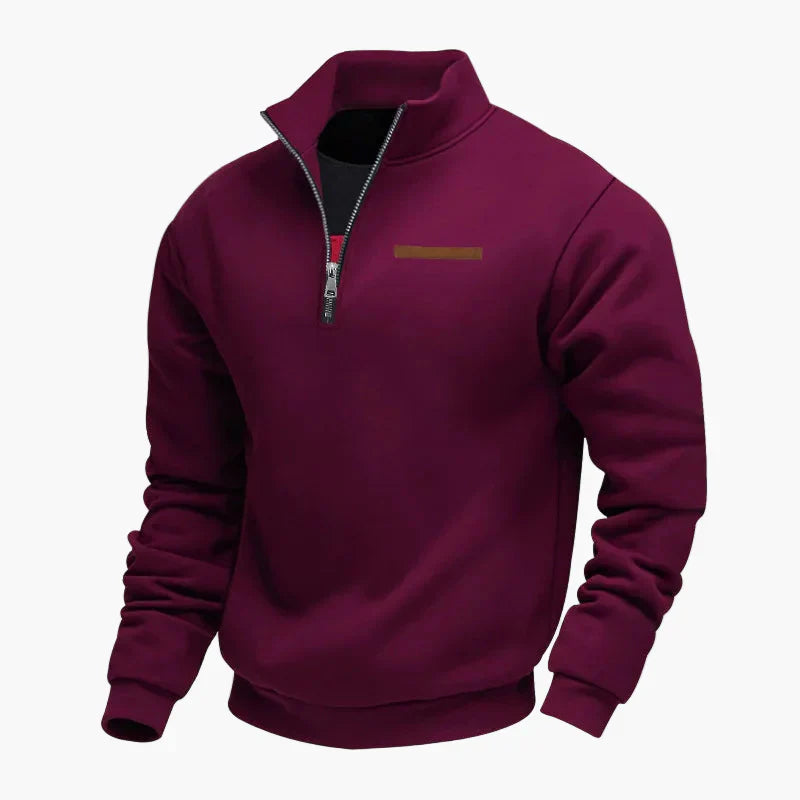 Practical Travel Pullover Stand-Up Collar Sweatshirt