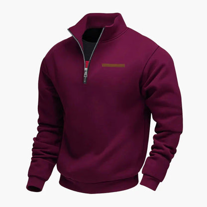 Practical Travel Pullover Stand-Up Collar Sweatshirt