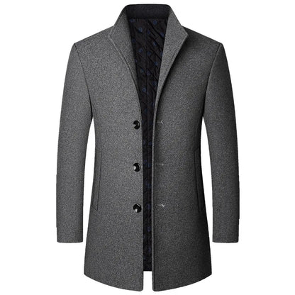 Men's Single-Breasted Quilted Winter Coat