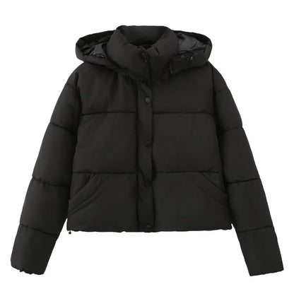 Short Hooded Jacket Casual Style