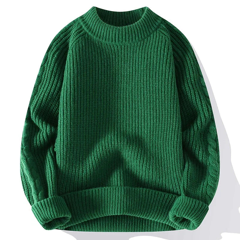 Men's Chunky Knit Classic Design Sweater