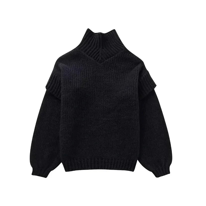 Daphne - Oversized Chic Roll-Neck Knitted Sweater