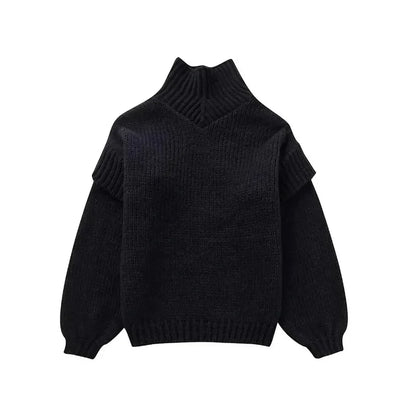 Daphne - Oversized Chic Roll-Neck Knitted Sweater