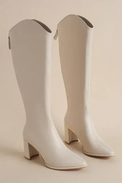 Women's Winter Boots Leather Knee-High