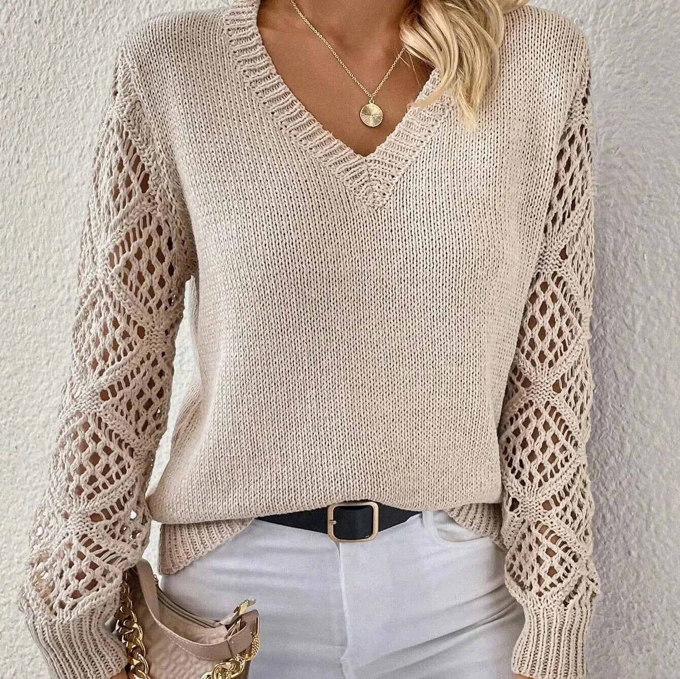 Women's Modern V-Neck Sweater