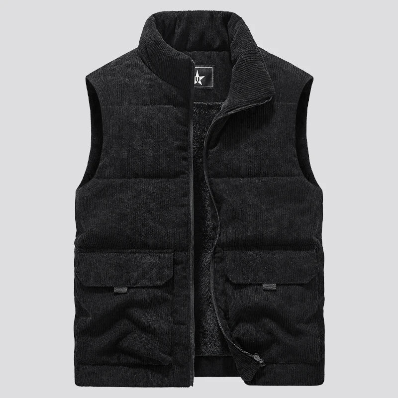 Herren Weste Corduroy Elegant Schnitt - IdealeKleiden