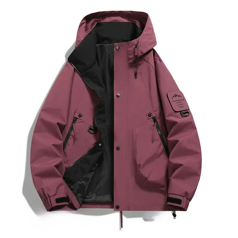 Men's Outdoor Jacket Hood Zipper