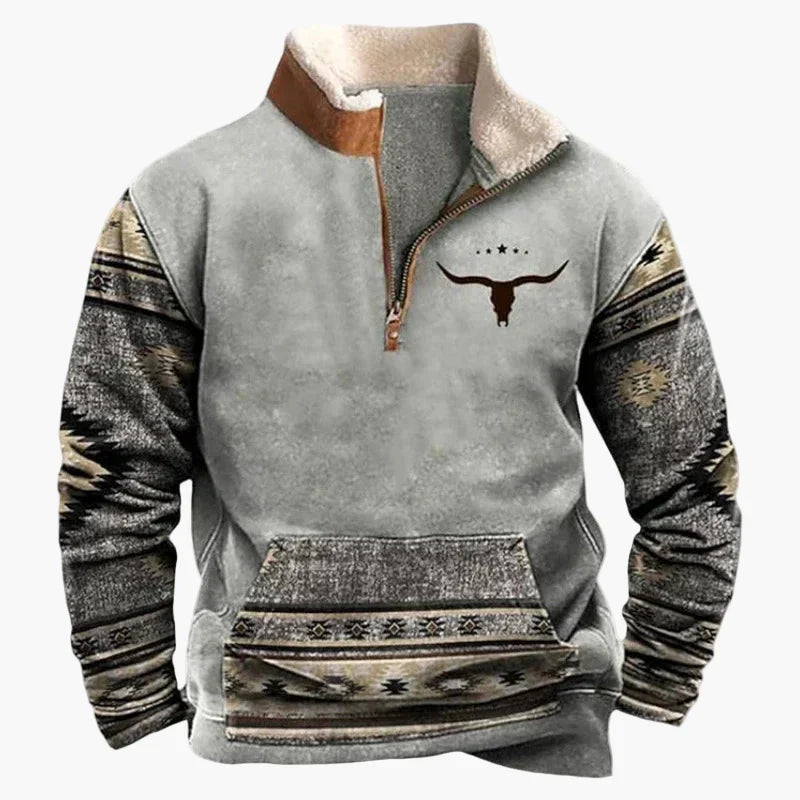 Stylish Pullover Western Look Ethnic Pattern Outdoor
