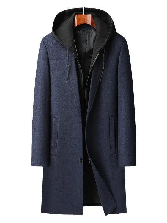 Men's Winter Coat Detachable Hood Coat