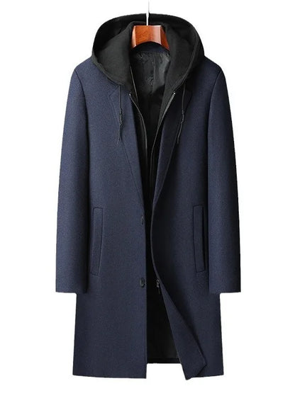 Men's Winter Coat Detachable Hood Coat