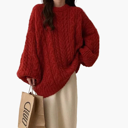 Weite Strickpullover Koreanischer Stil Bequem - IdealeKleiden