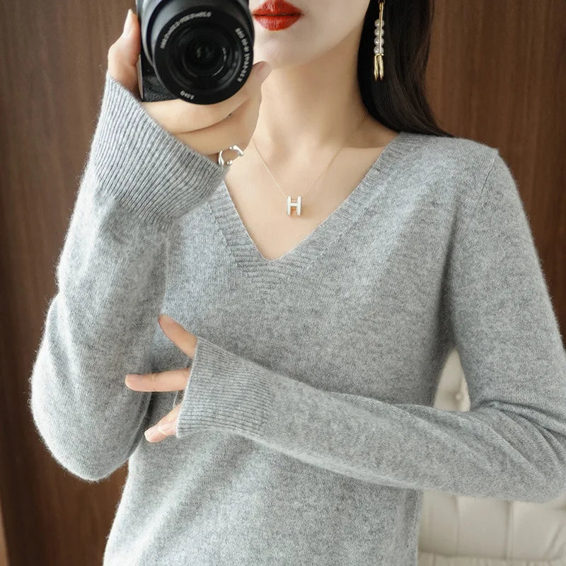 Comfortable V-Neck Sweater for Women