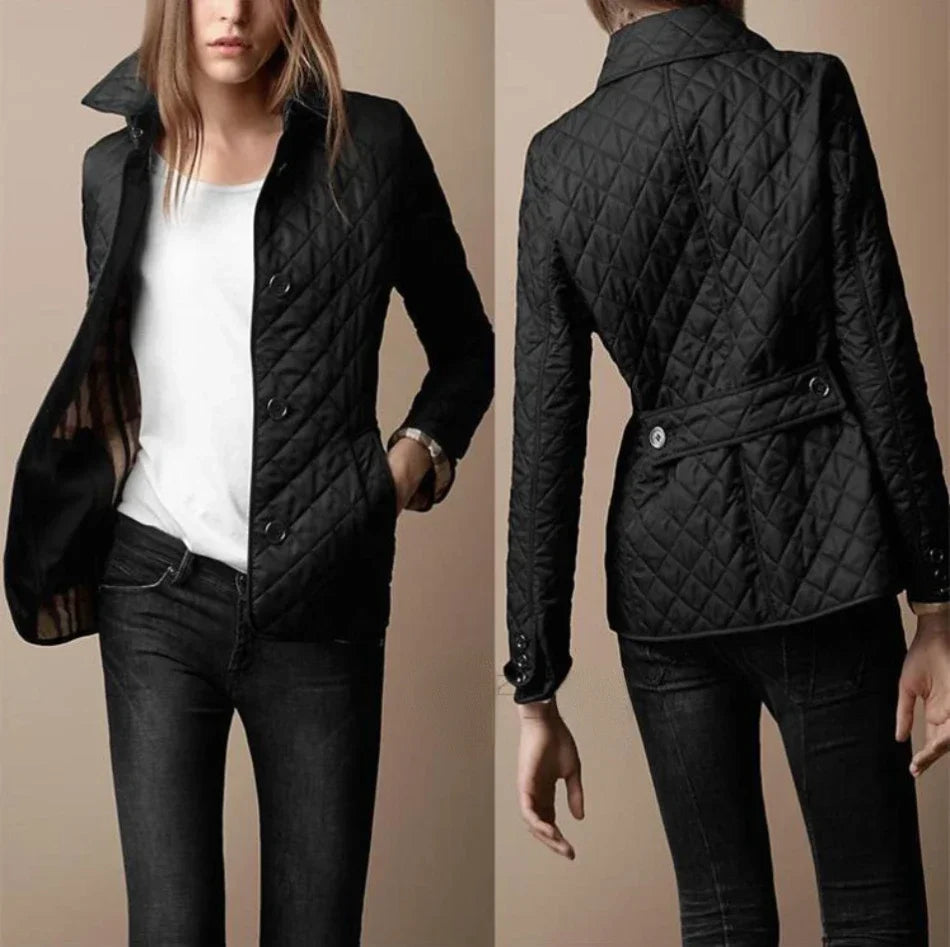 Stylish Women's Diamond Pattern Jacket