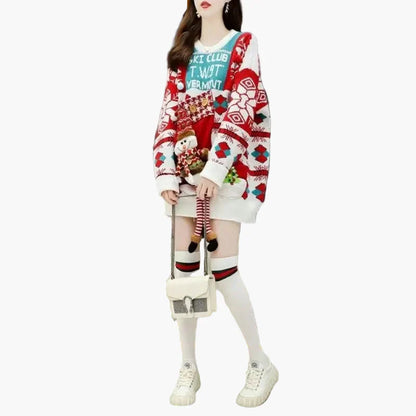Christmas Sweater Ugly Christmas Sweater 3D Snowman Winter Party