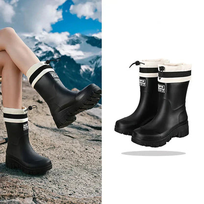 Women's Waterproof Retro Style Non-Slip Rubber Boots