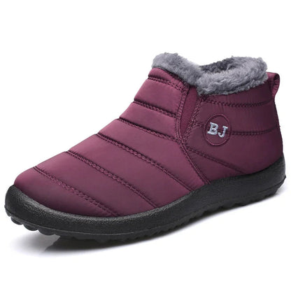 Warm Ankle Boots Quilted Waterproof Plush Insole