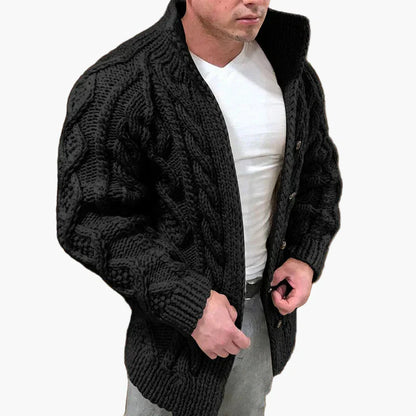 Stylish Cable Knit Cardigan Chunky Knit