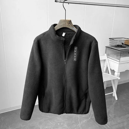 Warmes Fleece Oberteil Stehkragen