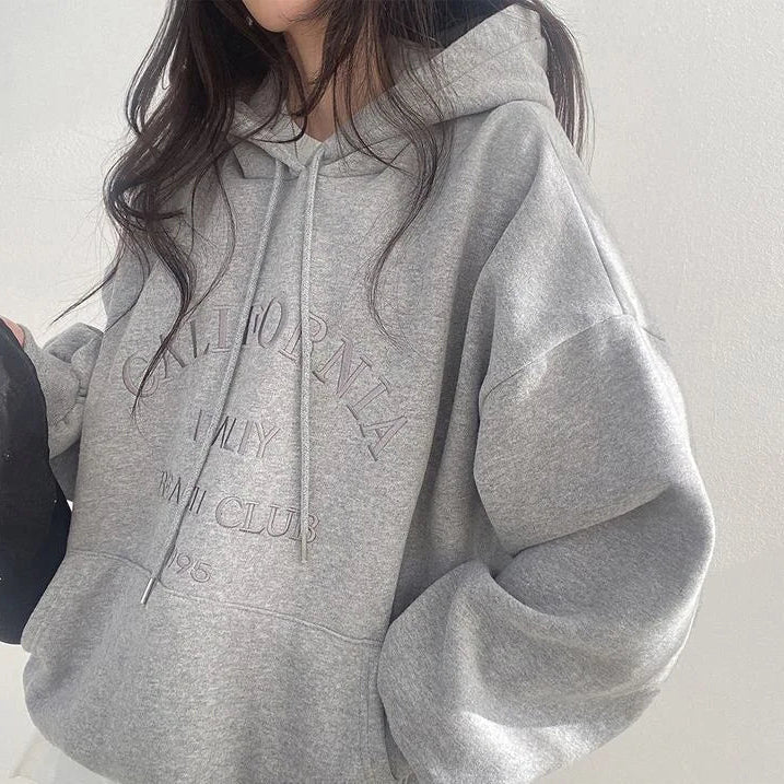 Women's Oversized Hoodie with Embroidery Design