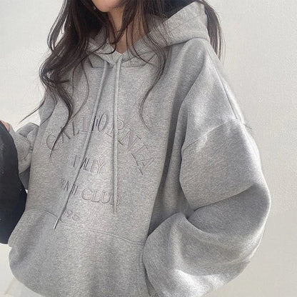 Women's Oversized Hoodie with Embroidery Design