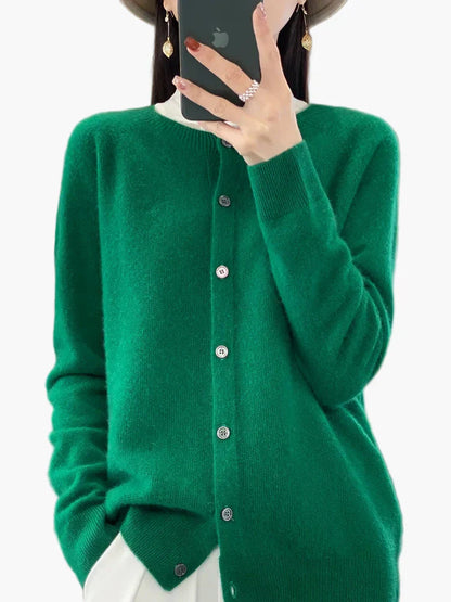 Elegante Strickjacke Cardigan Damen - IdealeKleiden