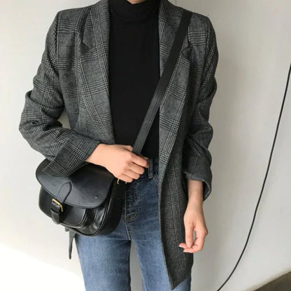 Fashionable blazers with a checked look