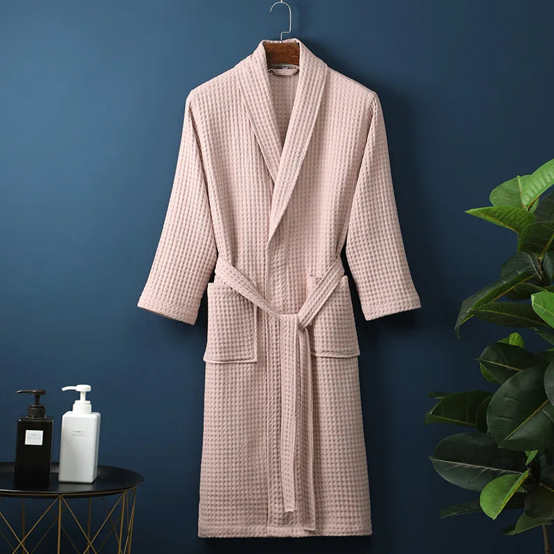 Women's Bathrobe Spring Waffle Look