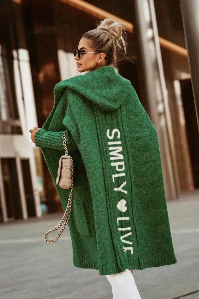 Long Women's Coat Hood Winter