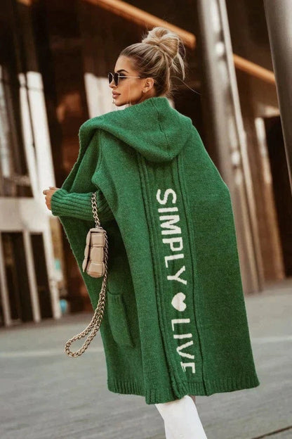Long Women's Coat Hood Winter