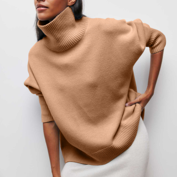 Warm Women's Dress | Long-Sleeve Sweater Turtleneck
