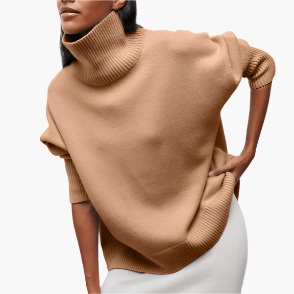 Elegant Sweaters for Women | Turtleneck Sweater with Wide Sleeves