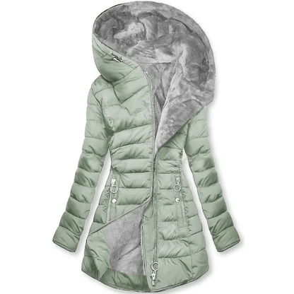 Warmes Winterkleid mit Fellfüllung - IdealeKleiden