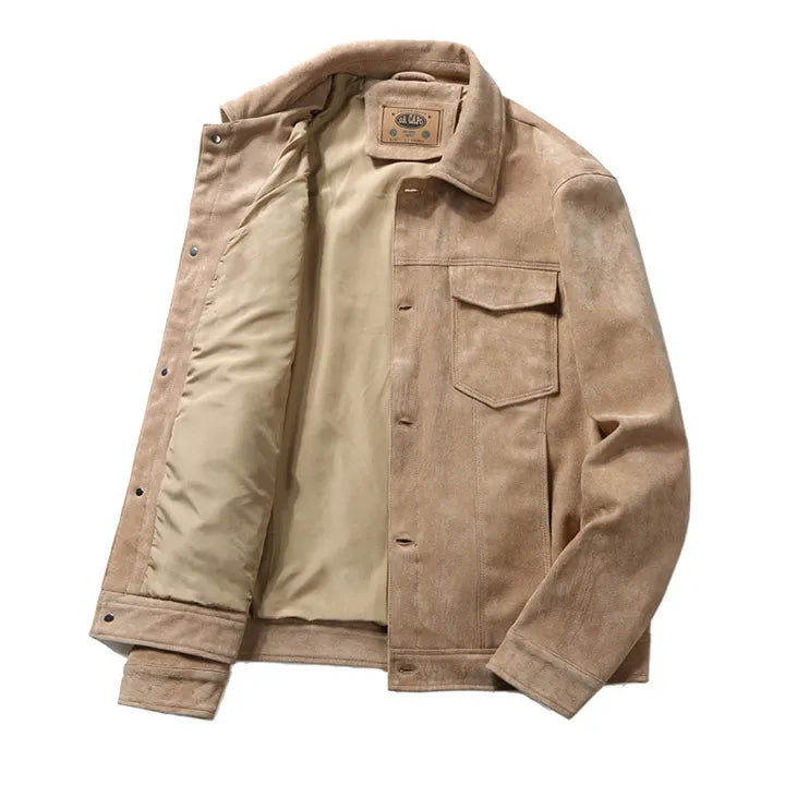 Women's Suede-Style Leather Jacket