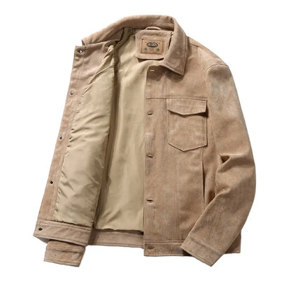 Women's Suede-Style Leather Jacket