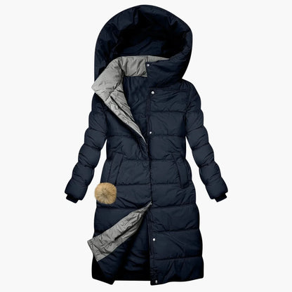 Women's Quilted Winter Coat | Long, Windproof Parka Coat