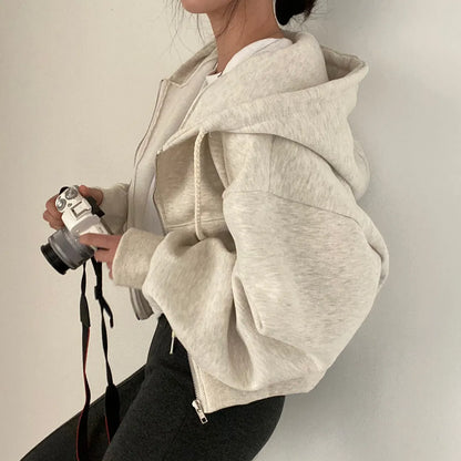 Emy - Oversized Zip-Up Sweatshirts