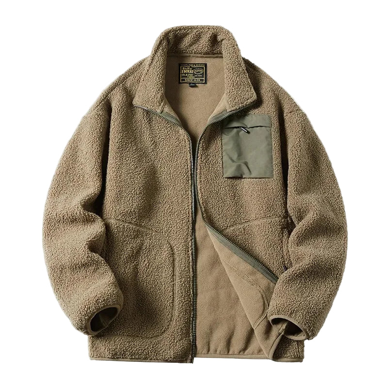 Unisex Fleece Jacket Outdoor Style Zipper