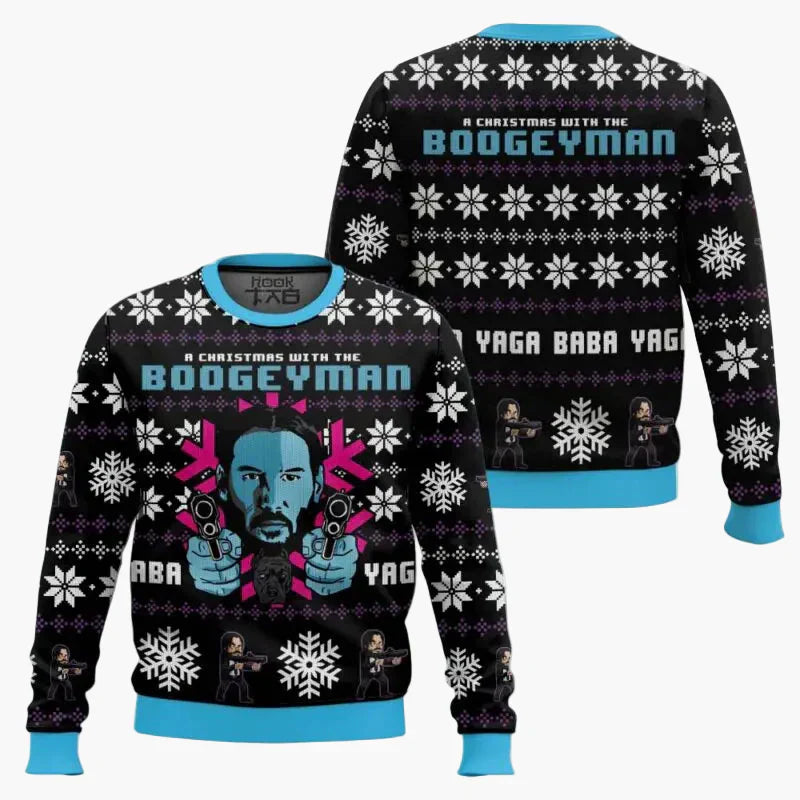 Funny Christmas Sweater Funny Wick-Mas Fan Design