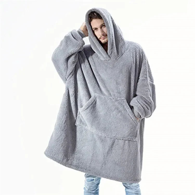 Oversized Flannel Hoodie for Men and Women