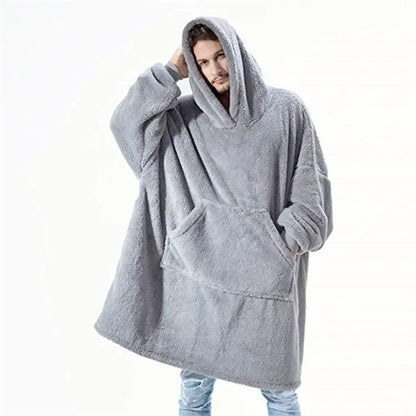 Oversized Flannel Hoodie for Men and Women
