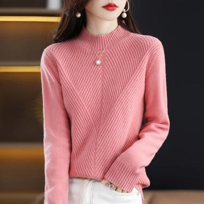 Knitted Round Neck Sweater Warm Winter