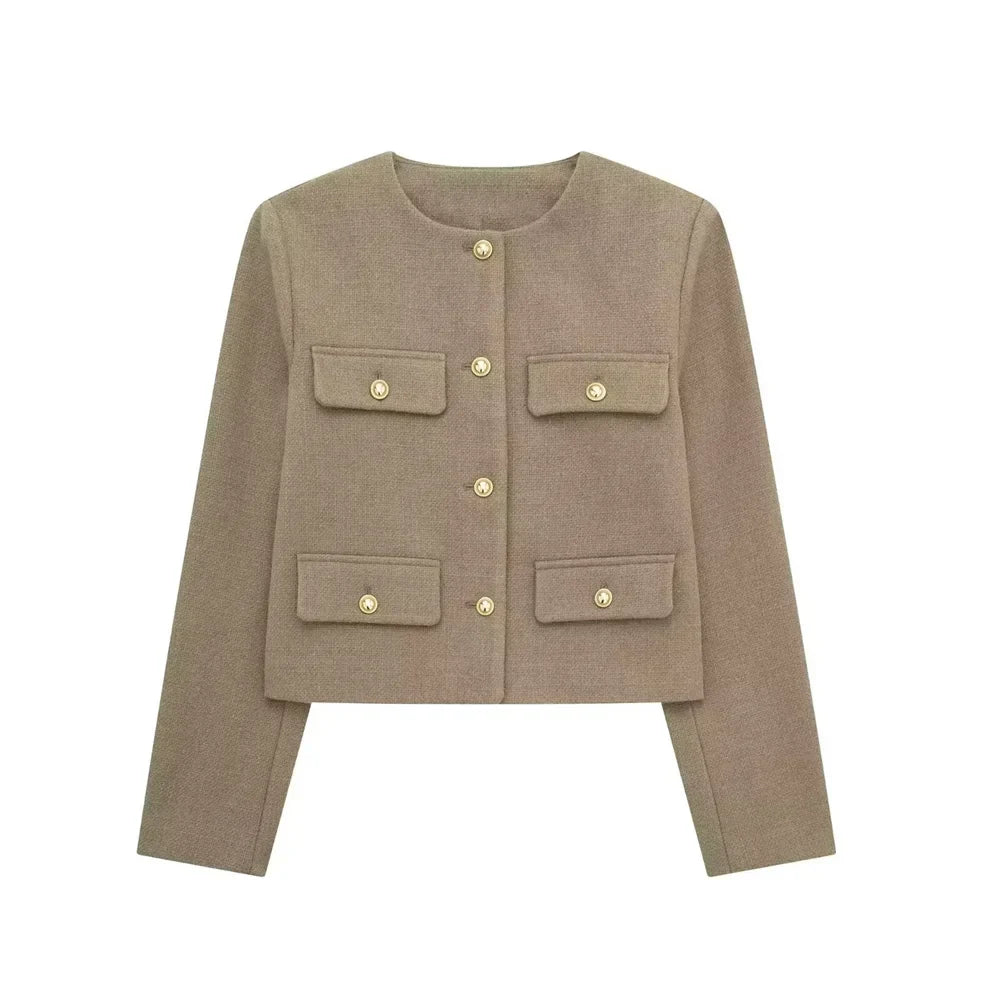 Stylish Women's Short Wool Jacket