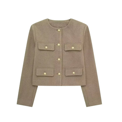 Stylish Women's Short Wool Jacket