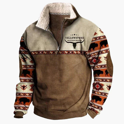 Stylish Western Pullover Aztec Pattern