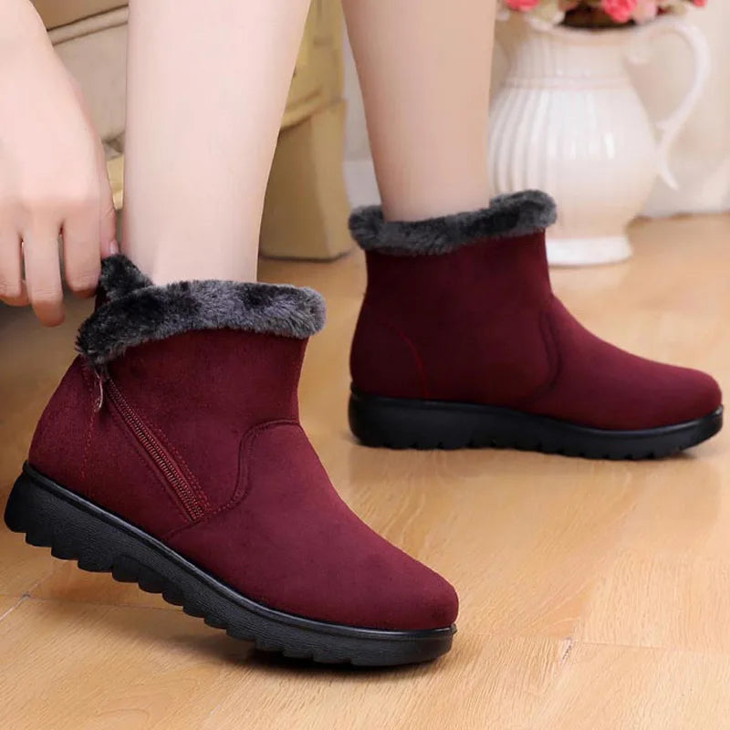 Warme Winterstiefel Plüschfutter Rutschfest - IdealeKleiden